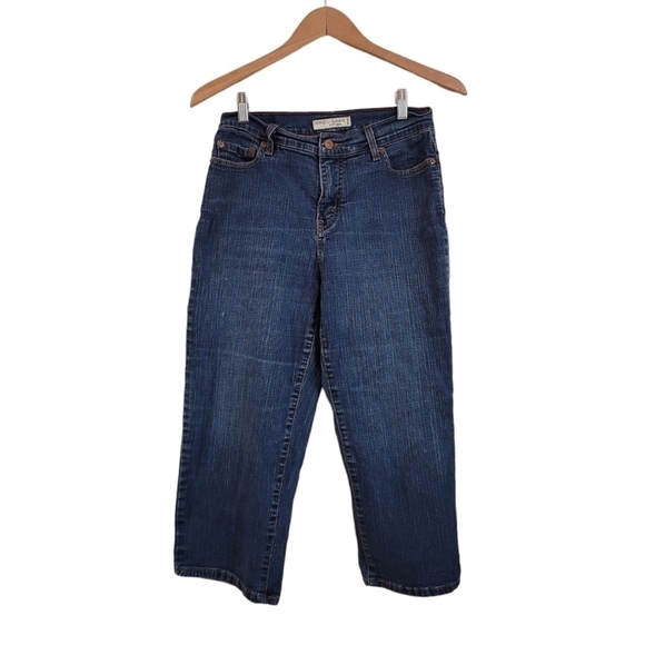 Vintage Levi's 512 Relaxed Fit Wide Leg Capri Jeans 8 Medium High Rise - Picture 1 of 4